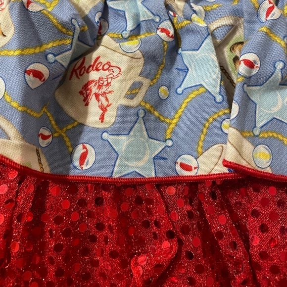 Western sequined girl bell bottom ruffle pants 100% cotton bandana bottoms flare - Picture 4 of 8